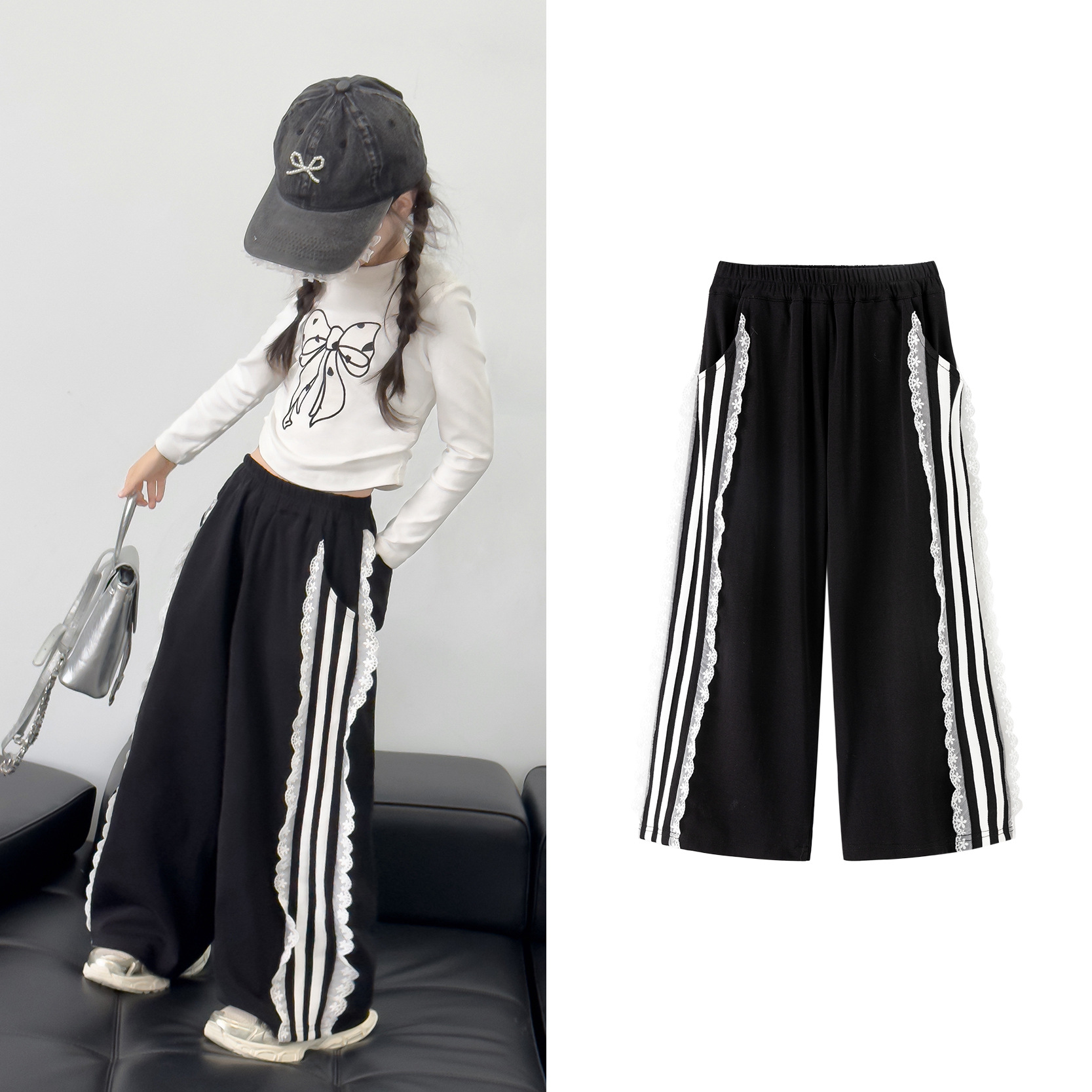 ★2025年★キッズ用アパレル★トップス★Tシャツ★ズボン★分けて販売★2色★100cm～150cm