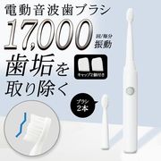 電動歯ブラシ/ソニックブラシ/音波ブラシ/防水IPX7/分17000回転/ハブラシ本体/替えブラシ付/歯ブラシMEH
