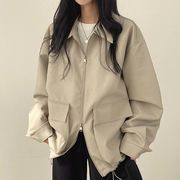 【秋新作】韓国風レディース服　秋　カジュアル　お出かけ　レザージャケット　アウター