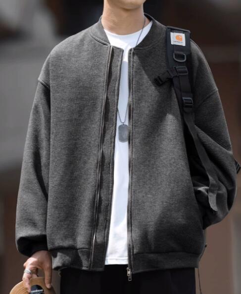 2025トップス メンズ ジャケット ノーカラー アウター 上着