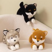 3色  柴犬ぬいぐるみ  睡眠枕 ハスキーのぬいぐるみ  かわいい 柴犬記念品  ハスキー雑貨  45cm