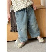 2025春夏子供服 シンプル デニムパンツ ボトムス ロングパンツ 男女兼用 ジーンズ[90~150cm]