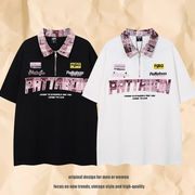 メンズファッション 半袖 ポロシャツ 男女兼用 ストリート系 トップス 春夏 2025新作★