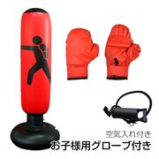 エアー スタンディングバッグ パンチ 空気入れ付き ボクシング 子ども ストレス発散 叩く 蹴る