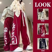 パンツ ボトムス スウェット ジャージ ウェストゴム プリント レディース