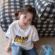 子供服　90~150cm　キッズTシャツ　ロゴT　半袖　韓国キッズ服