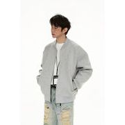 TSHEK新作 スタイリッシュ ベースボールパーカー メンズ 丸首 ジップアップ カーディガン ジャケット