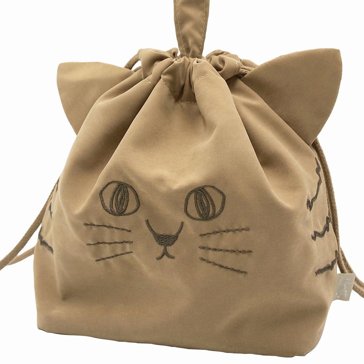 421505 にゃふにゃふ ランチ巾着バッグ ブラウン BR | 卸売・ 問屋・仕入れの専門サイト【NETSEA】
