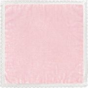 日本製 Happy Handkerchief organic standard ハッピーオーガニック レースハンカチ ペールピンク HOL-1104
