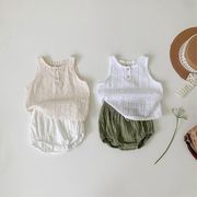 MUSE☆ベビー 夏用ショートパンツ Aクラス コットン リボン付き ビッグPPパンツ ベビーブルマ 三分丈