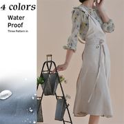 大好評につSALE延長 韓国風 防水 綿麻 ワンピースエプロン キッチン家事用