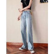 TSHEKマルチスタイル ゆったり ドレープ オールシーズン スキニーワイド デニムパンツ