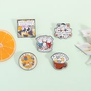 5色  かわいい  猫のブローチ バッジブローチ ピン  動物ブローチ  ねこ	ネコ 猫雑貨