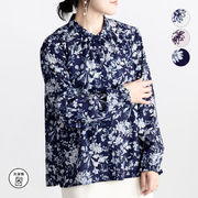 総柄プリントブラウス プリントブラウス ブラウス トップス 柄ブラウス トップス シャツ 花柄