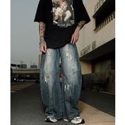 ボトムス ズボン パンツ デニム ジーンズ ワイドパンツ ダメージ加工