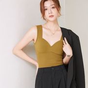 レデイース★ファッション★キャミソール★伸縮★チョッキ★トップス★生地インナー