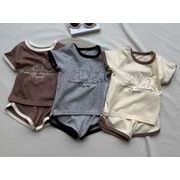 【2点セット】2025春夏新作 子供服  ベビー服  アパレル    半袖  tシャツ +ショットパンツ  男女兼用