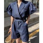 絶対流行 INS 新作　おしゃれ　カジュアル系   デニム ショートパンツ  オールインワン/サロペット