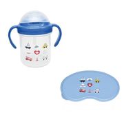 nenne-futurum　ギフトセット　ストローマグ＆離乳食容器　はたらく車
