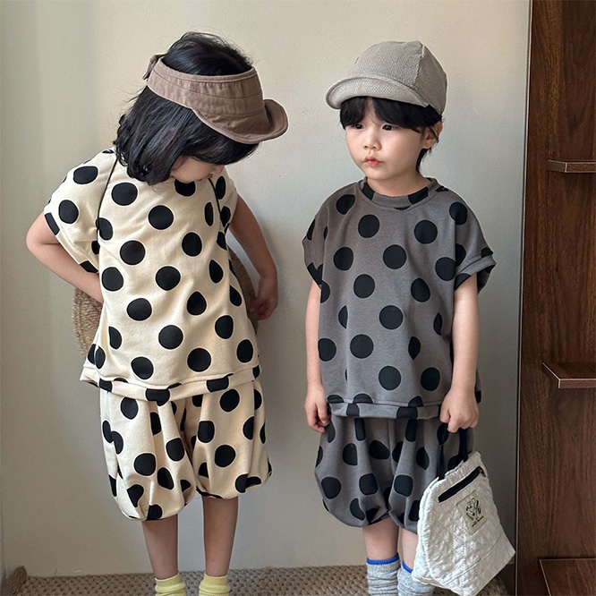 QQMM☆子供用 夏用スポーツセット 女の子 2025 男の子タンクトップ付き カジュアルコーデ