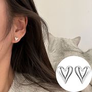 ハートピアス S925 シルバーアクセサリー アレルギー対応 大人かわいい おしゃれ 上品