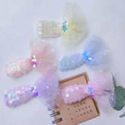 DIY ヘアクリップパーツヘアピンパーツ 海洋系 スパンコール 人魚姫 尾 レース アクセパーツ