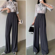 2026年春夏新作 パンツ レディース ワイドパンツ ロングパンツ ボトムス ハイウエスト カジュアル