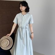 u27646トップス レディース ロングワンピース 2色 シャツワンピース カジュアル 2025夏新作