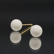 【健康ストーン】北投石 ピアス イオンボール 日本製 ステンレスピアス 血行促進 天然石 パワーストーン