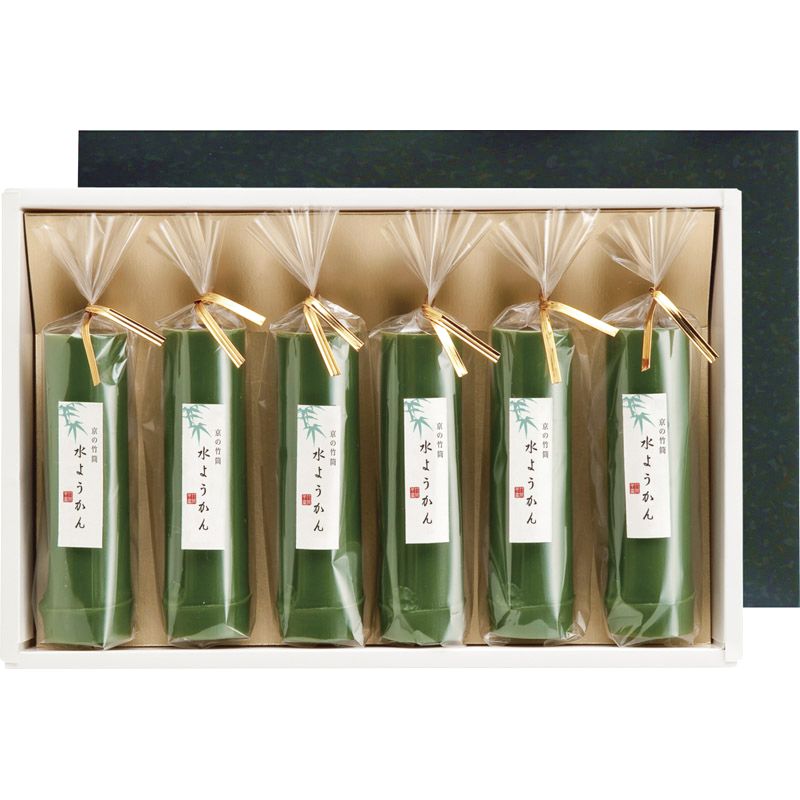 京都 萬屋琳窕 京の竹筒水ようかん 65g×6 YJ-TKE【直送品】 送料無料（※出荷は6月中旬～）