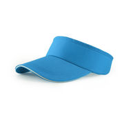 無地 コットン サンバイザー 大人用 男女兼用 日よけ帽子 スカイブルー