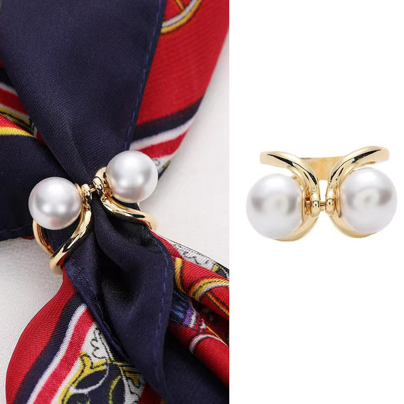 パールスカーフバックル 女性リングバックル装飾アクセサリースカーフスクエアバックル スカーフボタン | 卸売・ 問屋・仕入れの専門サイト ...