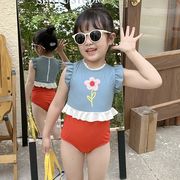 韓国風子供服★子供水着★キッズ水着★女の子★連体水着★子供用★オールインワン★水着★75-130