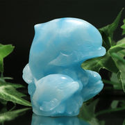 【一点物】彫り物　ラリマー　イルカ　ドミニカ産