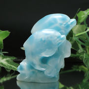 【一点物】彫り物　ラリマー　イルカ　ドミニカ産