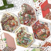 ★Infeel.Me2.5Dミニチュアシーンステッカー　立体ステッカー　粘着シール★