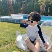 【速乾】男児 水着 トップス+ボトム セット 通気性良い 保育園プール用 90-140cm