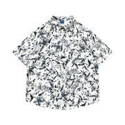 メンズ ビーチ風 半袖 シャツ 男女兼用 ストリート系 サマー アウター 夏 2025新作★全12タイプまとめ