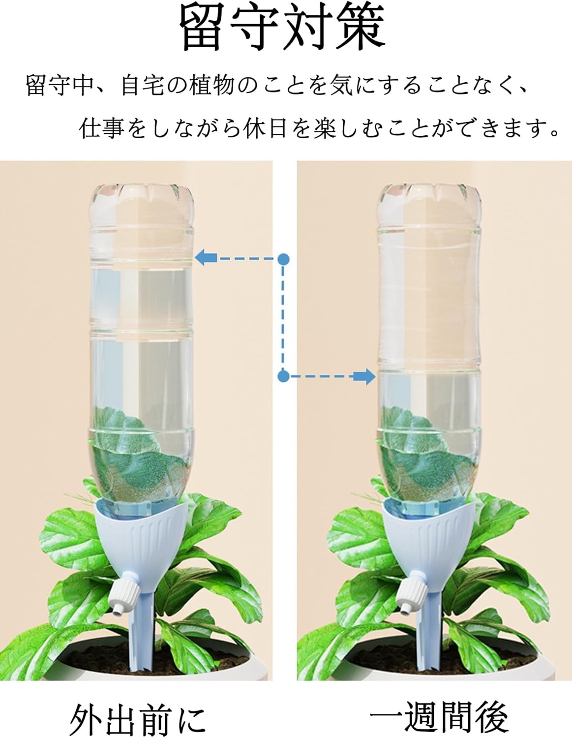 自動給水キャップ 自動給水器 自動水やり器 植物自動じょうろ (5L) Amazon | Refoiner 自動給水キャップ 自動水やり器 植物自動給水