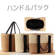 巾着付で安心かごバッグ浴衣にも◎ 手提げ 海 花火 ハンドルバック 大容量 リゾート