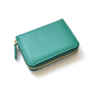 MOMO　牛革　ジャバラ収納　男女兼用　カード収納　コンパクトウォレット　AN-3174　緑