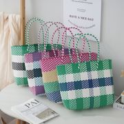 PVCトートバッグ　メルカドバッグ　かごバッグ　旅行　INS　韓国ファッション