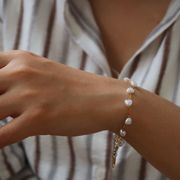 サージカルステンレスハートブレスレット　アクセサリー　金属アレルギー対応　18kコーティング