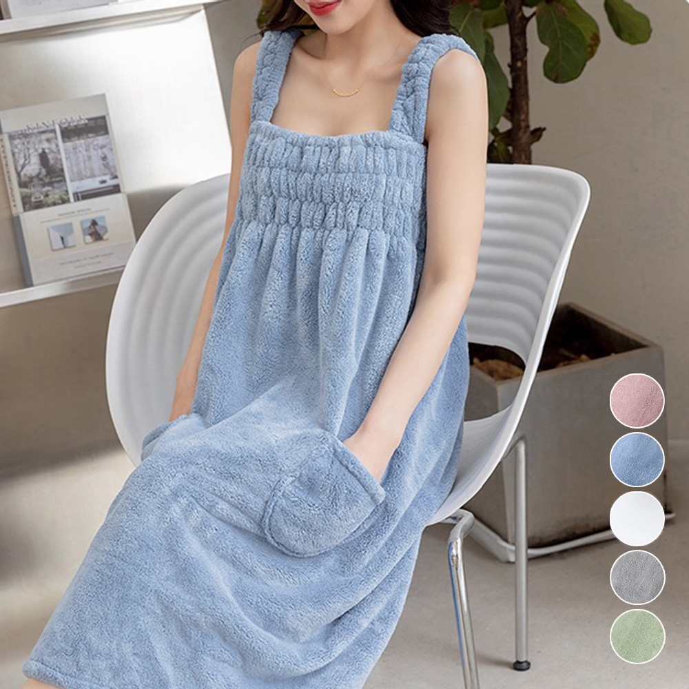【日本倉庫即納】 バスタオルワンピース 超吸水 着るタオル