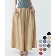 【日本倉庫即納】 リラックスワイドパンツ キュロットパンツ