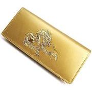 RED　CROW　牛革カウハイド　22K金箔　皇帝龍浮き押し加工　日本製　ロングウォレット　TK-003-01　金