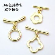 【16K高品質真空本金鍍金】マンテル/アンティークパーツ/春夏アクセサリー/フラワー/四つ葉