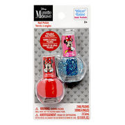 ミニー ネイル 2本 セット ( レッド＆ ブルーラメ )