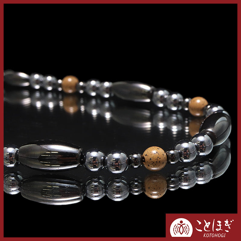 【ことほぎ】カタコランヌ　ネックレス　磁石 (じせき)タル型×北投石×テラヘルツ　マグネット式　日本製