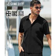 【2025年夏の新作】プリーツ スキッパー 半袖ポロシャツ／SOMEDIFF